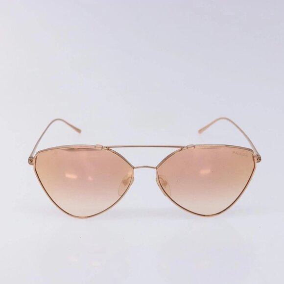 PRADA Sunglasses metal Gold Auth sw1398 main image 5